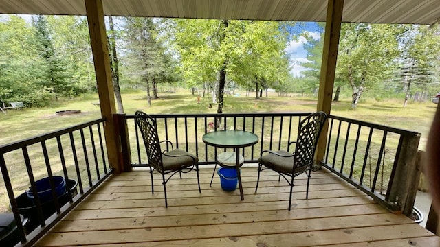 view of wooden deck