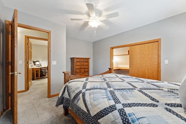 S2916A Fairway Dr, Reedsburg, WI 53959 - carpeted bedroom with ceiling fan
