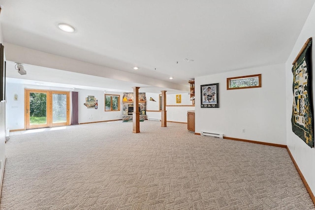 S2916A Fairway Dr, Reedsburg, WI 53959 - unfurnished room with a baseboard heating unit and carpet floors