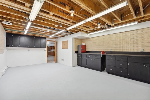 S2916A Fairway Dr, Reedsburg, WI 53959 - basement with a baseboard radiator
