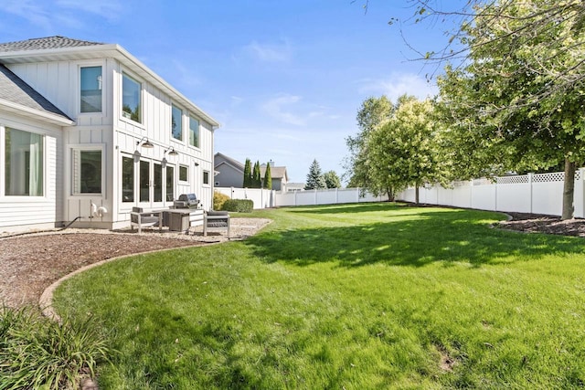 view of yard with a patio area