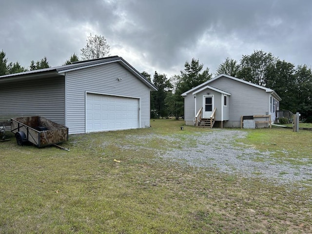 exterior space with a lawn