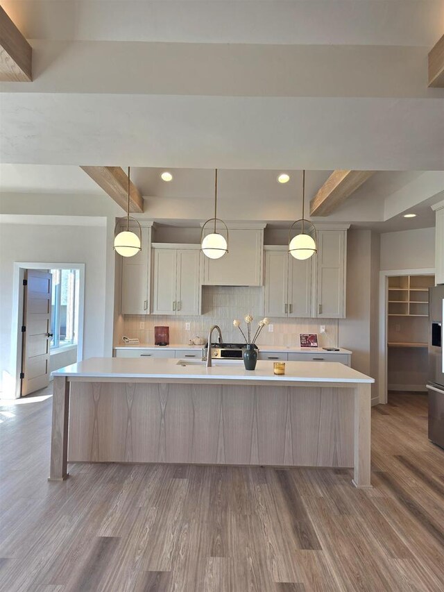 interior space with vaulted ceiling