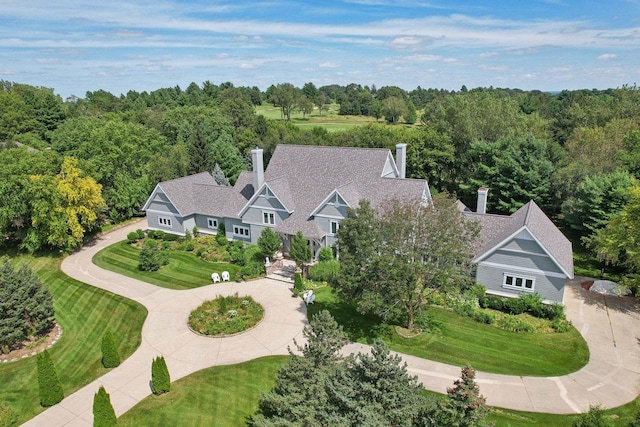 birds eye view of property