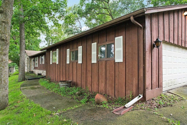 view of home's exterior featuring a garage