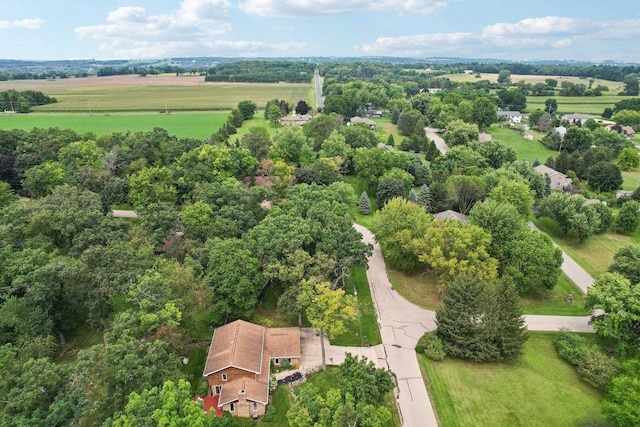 bird's eye view with a rural view