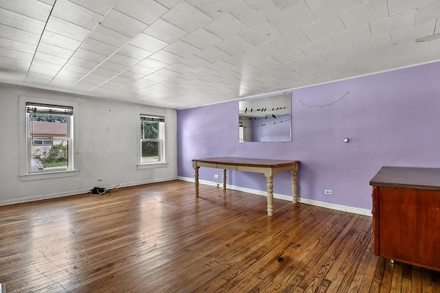 spare room featuring hardwood / wood-style floors