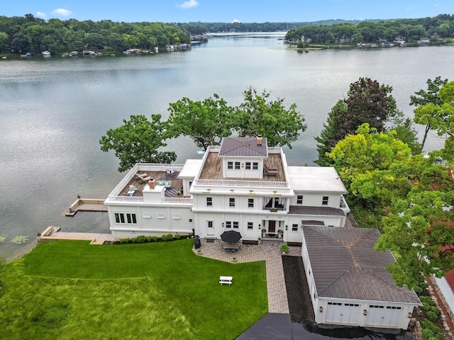 view of property with a front lawn