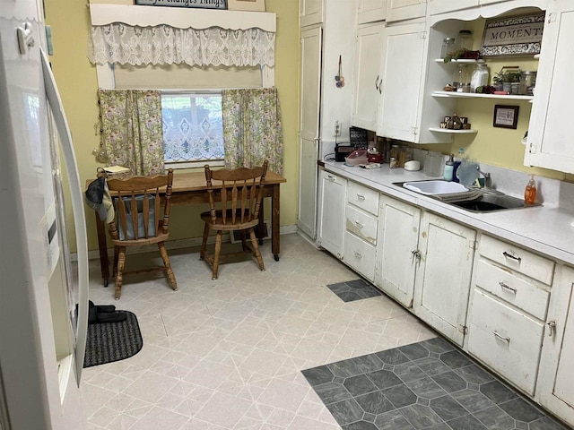 kitchen featuring white cabinets and sink