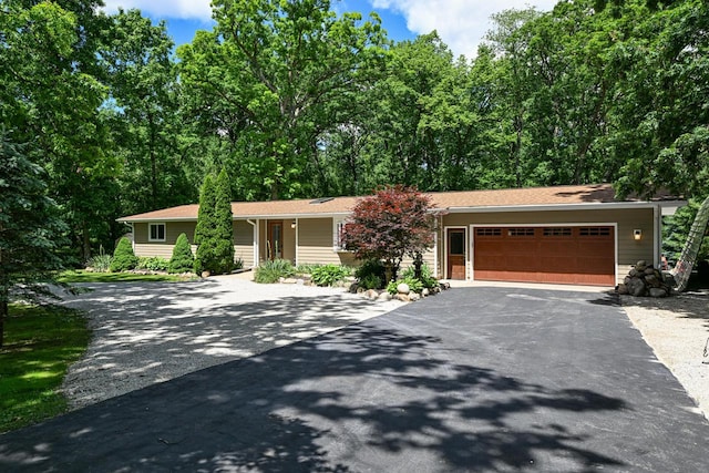 view of front facade with a garage