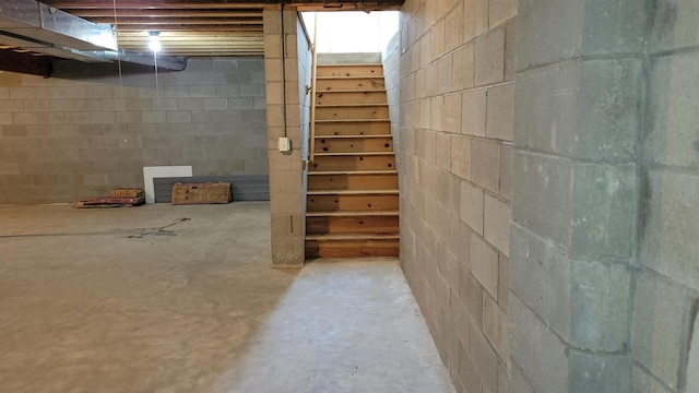 view of basement