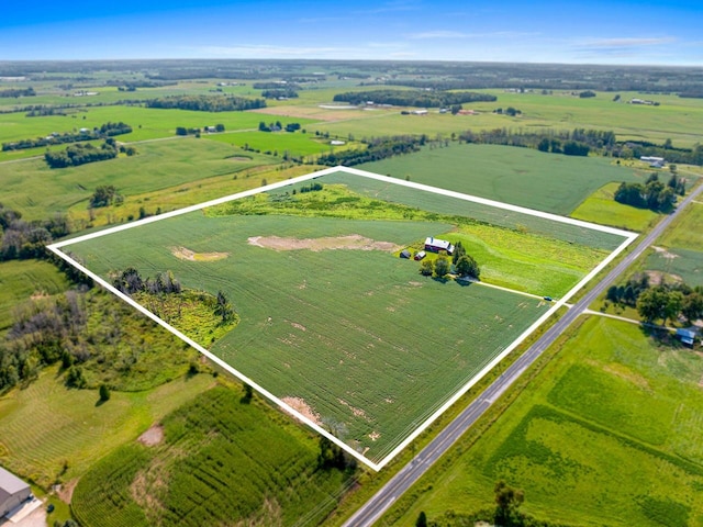 bird's eye view featuring a rural view