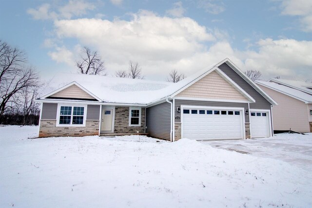 view of front of home featuring a garage