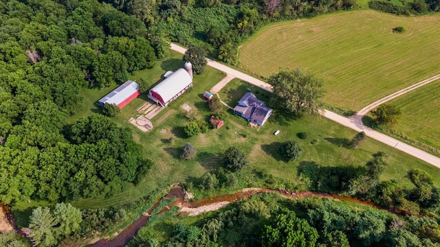 bird's eye view with a rural view