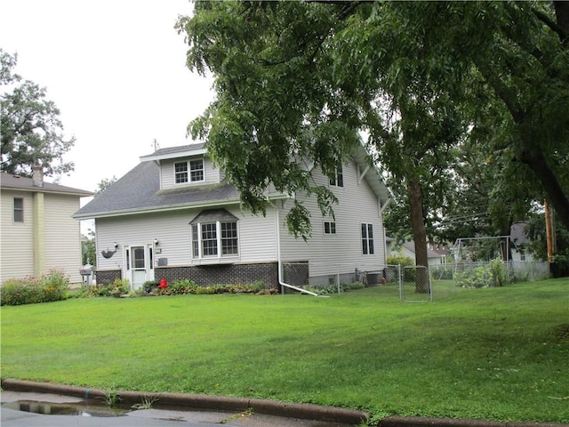 exterior space with a lawn