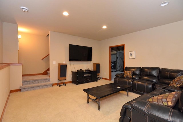 view of carpeted living room