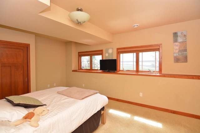 view of carpeted bedroom