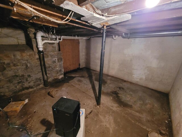 view of basement