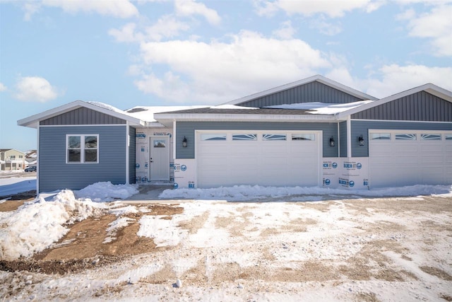 view of front of property with an attached garage