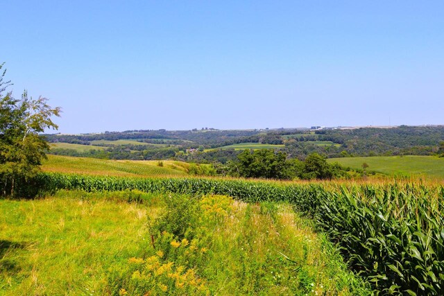 view of mountain feature with a rural view