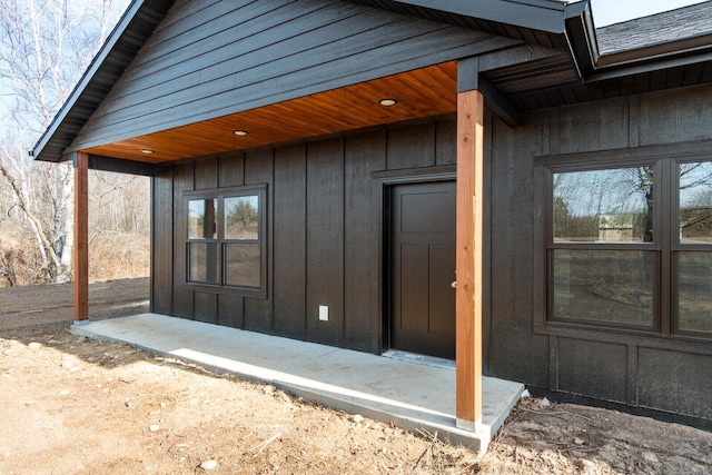 view of doorway to property