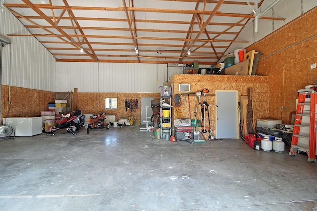 7750 Pine Rd, Arena, WI 53503 - garage with metal wall