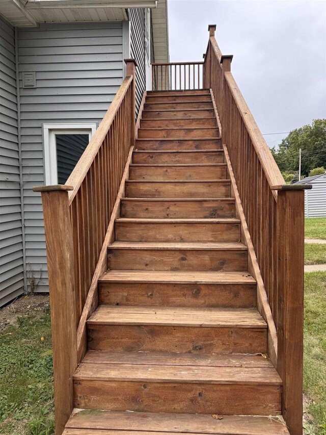 view of stairway