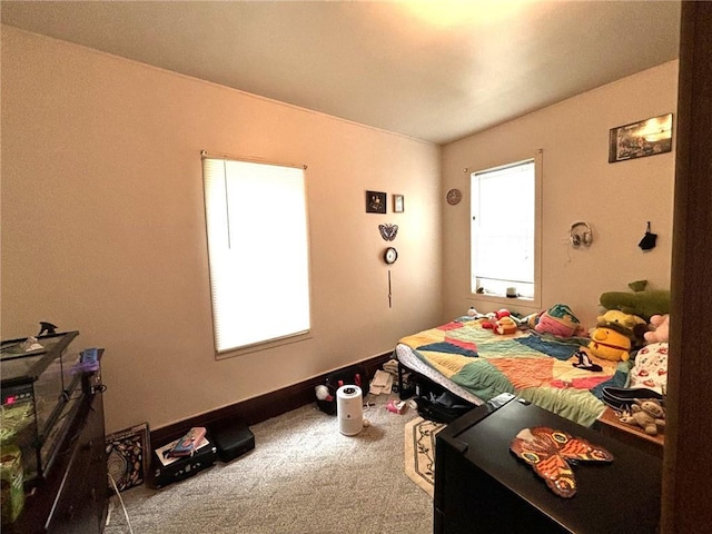 view of carpeted bedroom