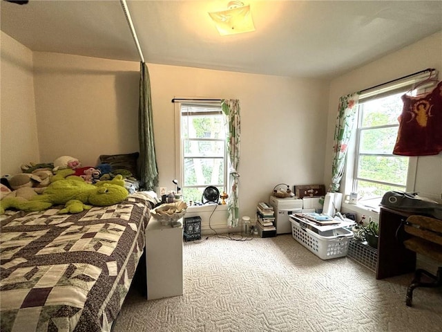 bedroom featuring carpet flooring