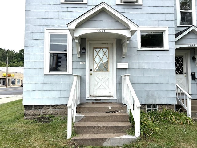 view of doorway to property