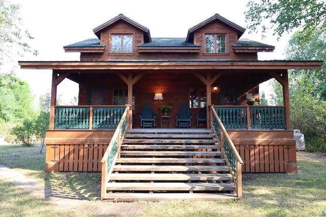 view of front facade featuring a porch