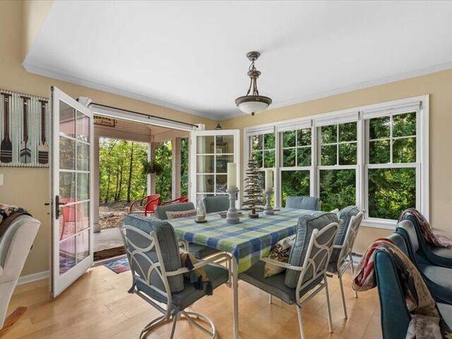 sunroom featuring plenty of natural light