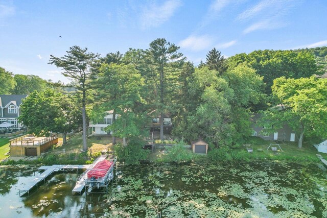W11585 Demynck Rd, Lodi, WI 53555 - view of dock with a water view