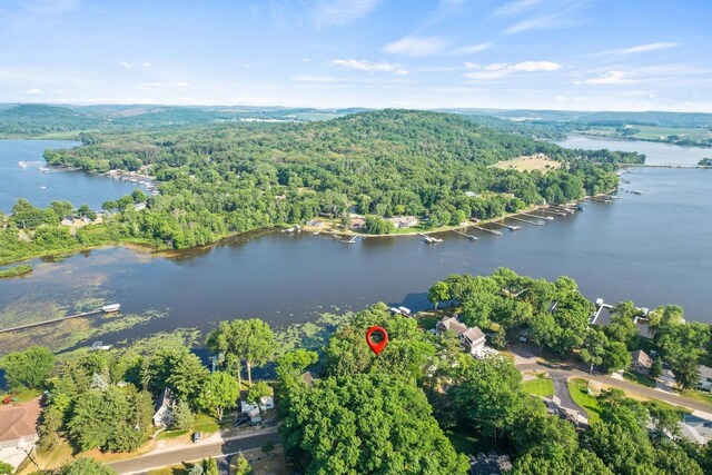 W11585 Demynck Rd, Lodi, WI 53555 - aerial view with a water view and a view of trees