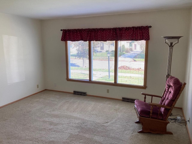 unfurnished room featuring carpet