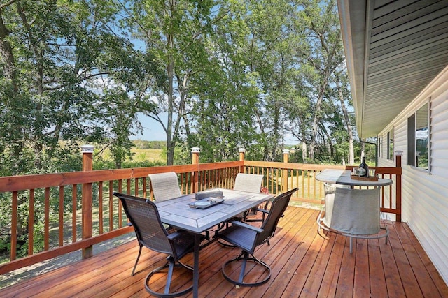 view of wooden terrace