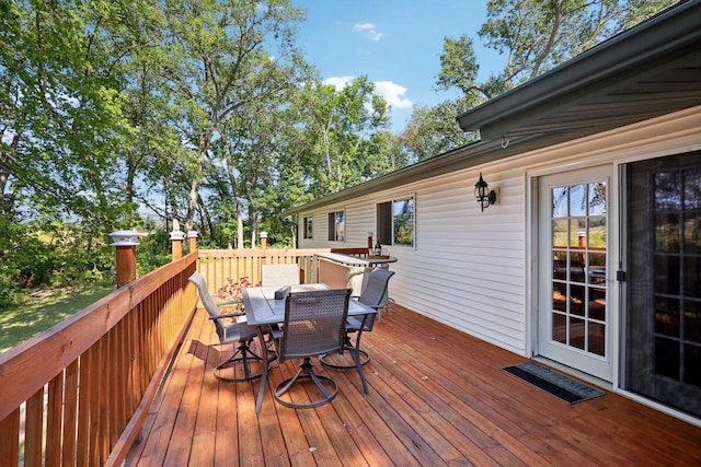 view of wooden terrace