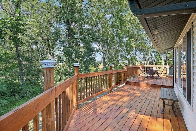 view of wooden terrace