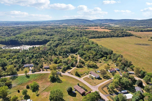 bird's eye view featuring a mountain view