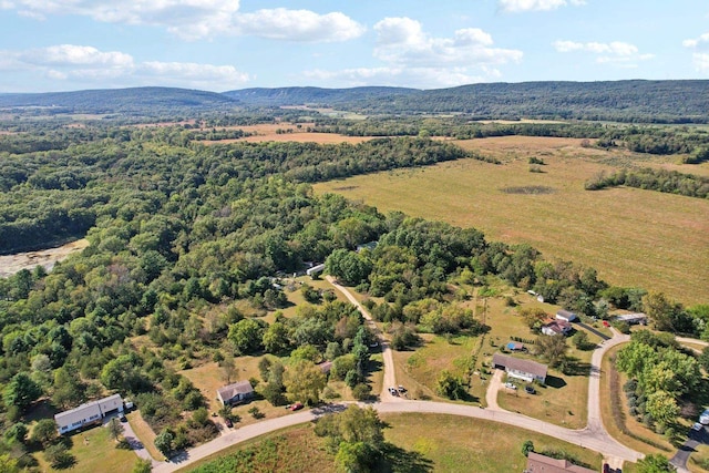 bird's eye view featuring a mountain view