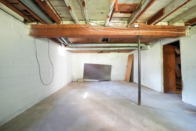 view of basement