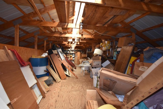 view of attic