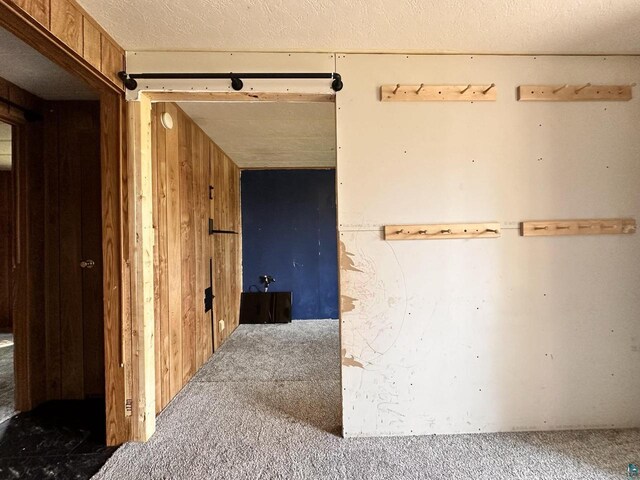 1118 Prentice Ave, Ashland, WI 54806 - corridor featuring carpet and wood walls