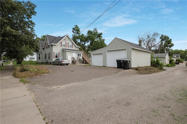 exterior space featuring a garage