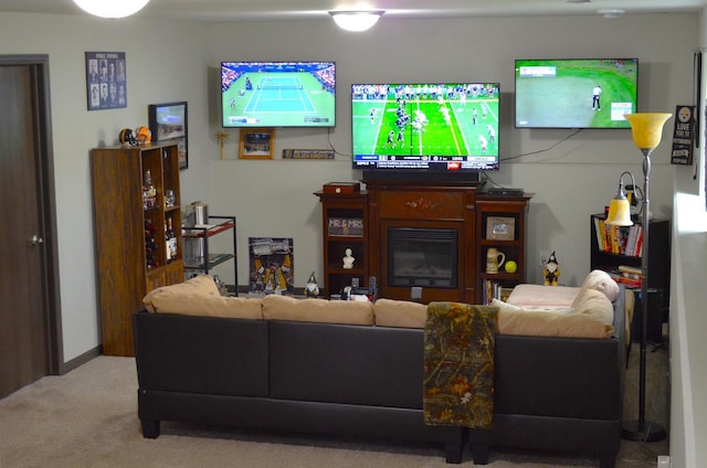 view of carpeted living room