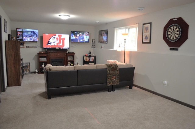 view of carpeted living room