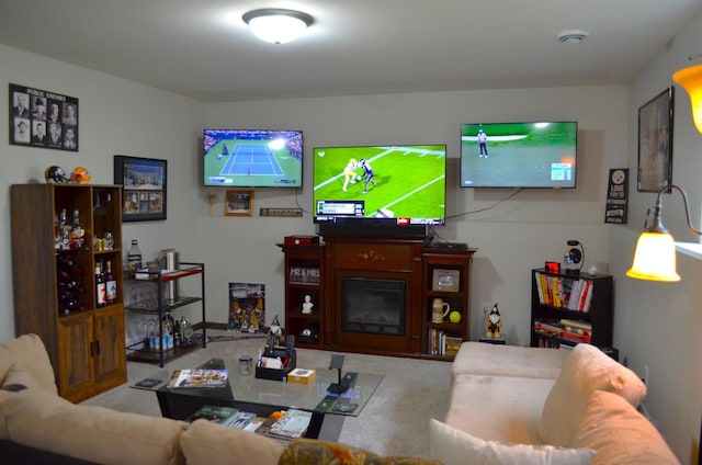 view of carpeted living room