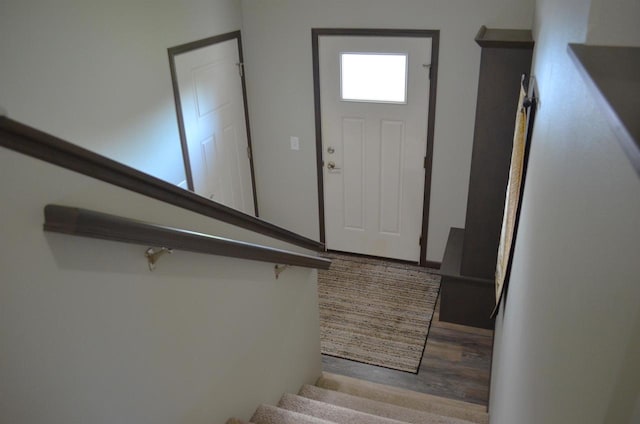 interior space with light hardwood / wood-style flooring