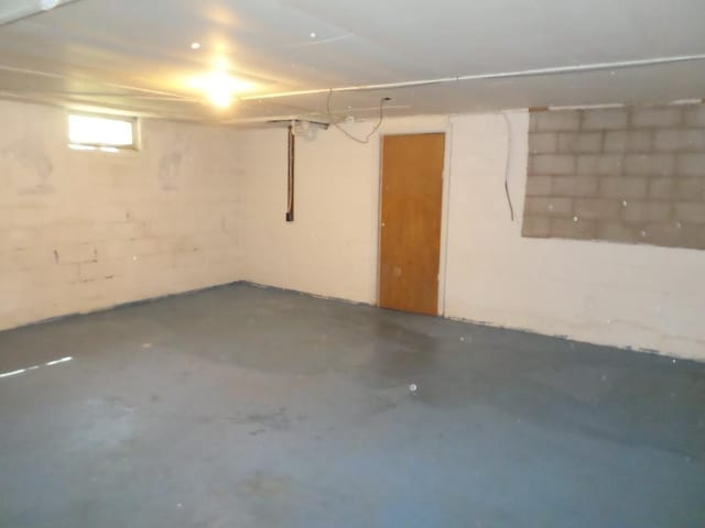 view of basement