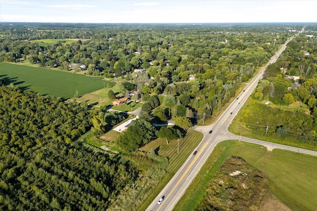 aerial view featuring a rural view